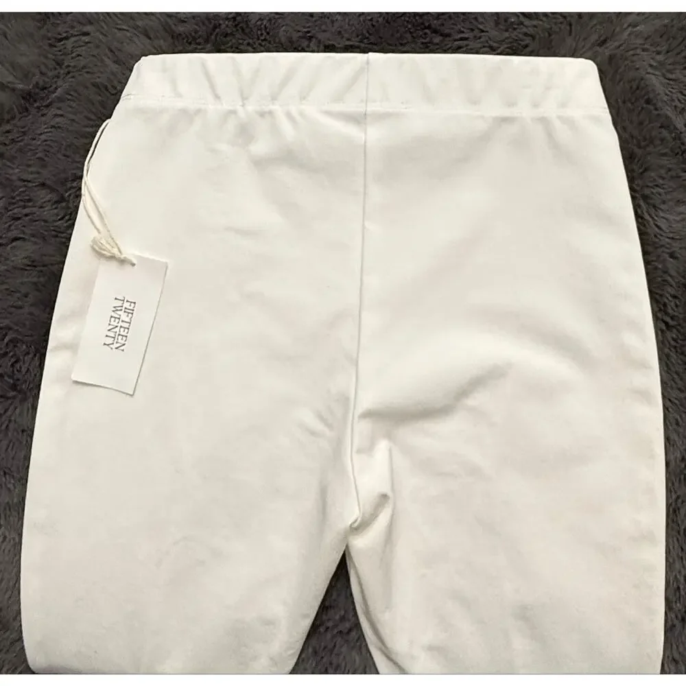 NWT Fifteen Twenty Off White Sigourney Pintuck Wide Leg Pants Size XS